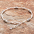 Silver beaded bracelet, 'Karen Curve' - Karen Silver Beaded Bracelet Crafted in Thailand (image 2c) thumbail