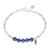 Lapis lazuli beaded bracelet, 'Ringing Feather' - Hill Tribe Lapis Lazuli Beaded Bracelet from Thailand thumbail