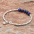Lapis lazuli beaded bracelet, 'Ringing Feather' - Hill Tribe Lapis Lazuli Beaded Bracelet from Thailand (image 2d) thumbail