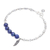 Lapis lazuli beaded bracelet, 'Ringing Feather' - Hill Tribe Lapis Lazuli Beaded Bracelet from Thailand (image 2e) thumbail