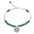 Malachite beaded bracelet, 'Pretty in Green' - Floral Malachite Beaded Bracelet from Thailand