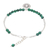 Malachite beaded bracelet, 'Pretty in Green' - Floral Malachite Beaded Bracelet from Thailand (image 2e) thumbail
