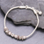 Silver beaded bracelet, 'Karen Wheel' - Karen Silver Beaded Bracelet from Thailand (image 2) thumbail