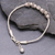 Silver beaded bracelet, 'Karen Wheel' - Karen Silver Beaded Bracelet from Thailand (image 2b) thumbail