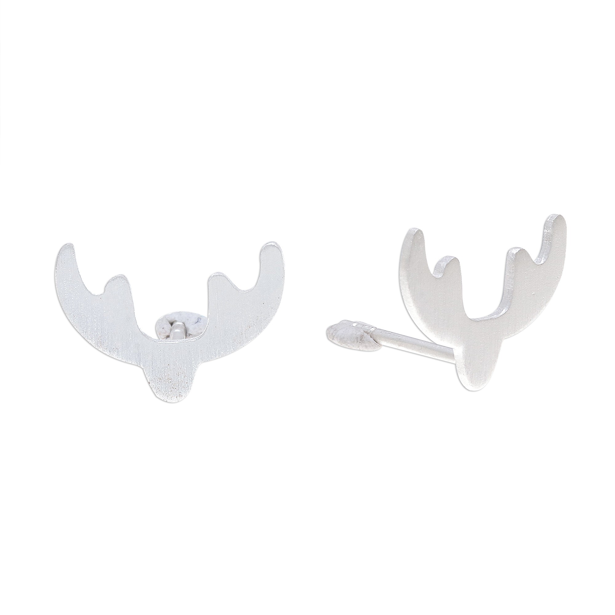 Sterling Silver Antler Stud Earrings from Thailand Beautiful Antlers