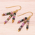 Gold plated tourmaline dangle earrings, 'Succulent Candy' - 18k Gold Plated Natural Tourmaline Dangle Earrings (image 2b) thumbail