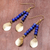 Ohrhänger aus Lapislazuli-Perlen - Ohrhänger mit Lapislazuli-Perlen aus Thailand