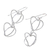 Baumelohrringe aus Sterlingsilber, 'Swinging Hearts - Herzförmige Ohrringe aus Sterlingsilber aus Thailand