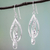 Sterling silver dangle earrings, 'Energetic Spin' - Twisted Sterling Silver Dangle Earrings from Thailand