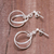 Sterling silver dangle earrings, 'Unity Rings' - Circular Sterling Silver Dangle Earrings from Thailand