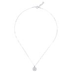 Sterling silver pendant necklace, 'Intricate Weave' - Weave Pattern Sterling Silver and CZ Pendant Necklace