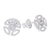 Sterling silver stud earrings, 'Round Wheel' - Openwork Sterling Silver and CZ Stud Earrings from Thailand