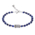 Lapis lazuli beaded bracelet, 'Forested Thailand' - Hill Tribe Lapis Lazuli Beaded Bracelet from Thailand thumbail