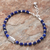 Lapis lazuli beaded bracelet, 'Forested Thailand' - Hill Tribe Lapis Lazuli Beaded Bracelet from Thailand (image 2b) thumbail