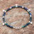 Azure-malachite beaded charm bracelet, 'Feeling Loved' - Azure-Malachite Beaded Charm Bracelet from Thailand (image 2c) thumbail
