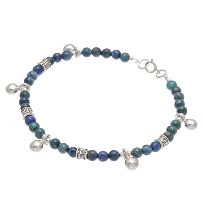 Bettelarmband aus Azure-Malachit-Perlen - Azure-Malachit-Perlenarmband aus Thailand