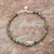 Unakite beaded bracelet, 'Forest Harmony' - Hill Tribe Unakite Beaded Bracelet from Thailand