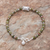 Unakite beaded bracelet, 'Forest Harmony' - Hill Tribe Unakite Beaded Bracelet from Thailand (image 2c) thumbail
