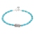Silver beaded bracelet, 'Sky Harmony' - Karen Hill Tribe Silver and Recon. Turquoise Bracelet thumbail
