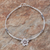 Silver beaded pendant bracelet, 'Life of a Flower' - Floral Hill Tribe Silver Beaded Pendant Bracelet (image 2) thumbail