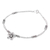 Silver beaded pendant bracelet, 'Life of a Flower' - Floral Hill Tribe Silver Beaded Pendant Bracelet thumbail