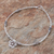 Silver beaded pendant bracelet, 'Life of a Flower' - Floral Hill Tribe Silver Beaded Pendant Bracelet (image 2c) thumbail