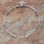 Silver beaded pendant bracelet, 'Life of a Flower' - Floral Hill Tribe Silver Beaded Pendant Bracelet (image 2d) thumbail