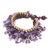 Amethyst beaded charm bracelet, 'Bohemian Luster' - Amethyst Beaded Charm Bracelet Crafted in Thailand