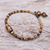 Tiger's eye beaded pendant bracelet, 'Boho Thai' - Tiger's Eye Beaded Pendant Bracelet from Thailand (image 2) thumbail