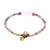 Rose quartz and agate beaded pendant bracelet, 'Magical Day' - Rose Quartz and Agate Beaded Pendant Bracelet from Thailand (image 2d) thumbail