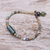 Agate beaded pendant bracelet, 'Boho Thai' - Colorful Agate Beaded Pendant Bracelet from Thailand