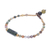 Agate beaded pendant bracelet, 'Boho Thai' - Colorful Agate Beaded Pendant Bracelet from Thailand