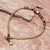Tiger's eye beaded anklet, 'Cube Beauty' - Beaded Anklet with Cube Tiger's Eye from Thailand (image 2b) thumbail