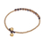 Tiger's eye beaded anklet, 'Cube Beauty' - Beaded Anklet with Cube Tiger's Eye from Thailand (image 2c) thumbail