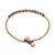 Tiger's eye beaded anklet, 'Cube Beauty' - Beaded Anklet with Cube Tiger's Eye from Thailand (image 2d) thumbail