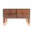 Teak wood jewelry box, 'Contemporary Dresser' - Teak Wood Jewelry Box with Three Drawers from Thailand