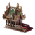 Wood spirit house, 'Lanna Temple' (11.5 inch) - Wood and Glass Spirit House Crafted in Thailand (11.5 in.)