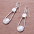 Sterling silver dangle earrings, 'Delightful Moons' - Circular Sterling Silver Dangle Earrings from Thailand