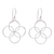 Sterling silver dangle earrings, 'Quartet Intersections' - Sterling Silver Wire Dangle Earrings from Thailand
