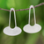 Sterling silver drop earrings, 'Freedom is Beautiful' - Brushed-Satin Sterling Silver Drop Earrings from Thailand