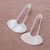 Sterling silver drop earrings, 'Freedom is Beautiful' - Brushed-Satin Sterling Silver Drop Earrings from Thailand