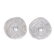 Sterling silver button earrings, 'Layered Planet' - Modern Abstract Sterling Silver Button Earrings