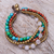 Multi-gemstone beaded torsade bracelet, 'Thai Mood' - Multi-Gem Beaded Torsade Bracelet Crafted in Thailand (image 2) thumbail