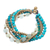 Multi-gemstone beaded torsade bracelet, 'Thai Calm' - Thai Multi-Gemstone Beaded Torsade Bracelet with Bells thumbail