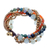 Multi-gemstone beaded torsade bracelet, 'Thai Vibrance' - Multi-Gemstone Beaded Torsade Bracelet with Bells (image 2c) thumbail