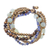 Multi-gemstone beaded torsade bracelet, 'Thai Tranquility' - Multi-Gemstone Beaded Torsade Bracelet from Thailand thumbail
