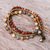 Agate and serpentine beaded torsade bracelet, 'Wonderful Mood' - Agate and Jasper Beaded Torsade Bracelet from Thailand (image 2b) thumbail