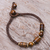 Tiger's eye beaded pendant bracelet, 'Nature Made' - Tiger's Eye Beaded Pendant Bracelet from Thailand (image 2) thumbail
