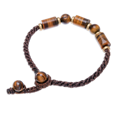 Armband mit Anhänger aus Tigerauge-Perlen - Armband mit Tigerauge-Perlenanhänger aus Thailand