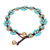 Calcite beaded macrame bracelet, 'Blooming with Love' - Calcite Beaded Macrame Bracelet from Thailand (image 2c) thumbail